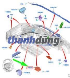 HỘP ĐIỀU KHIỂN TÚI KHÍ XE MAZDA 2 2015-2021 | D09H57K30A